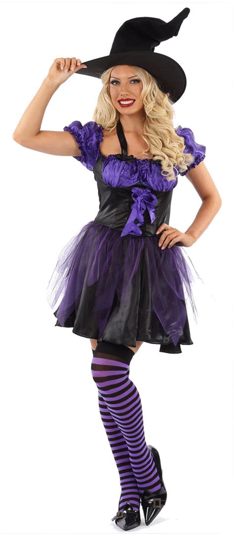 ladies sexy miss funky witch fancy dress halloween outfit costume