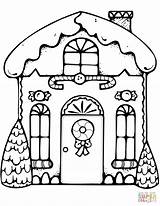 Gingerbread House Coloring Pages Christmas Printable Houses Drawing Xmas Bag Color Kids Colouring Treat Print Printables Supercoloring Ginger Sheet Outline sketch template