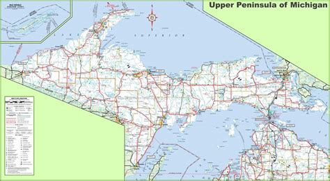 map  upper peninsula  michigan printable upper peninsula map