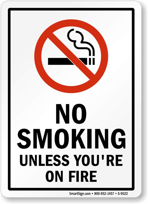 funny  smoking sign  attention sku