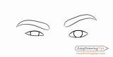 Draw Eyes Drawing Eyebrows Raised Eyebrow Step Eye Expressions sketch template