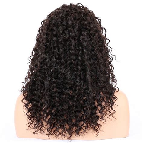 wowebony glueless full lace wigs indian remy hair loose curly [flw10]