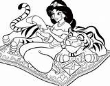 Colorear Aladino Siete Cibercuentos Tigre sketch template