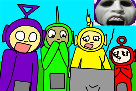 teletubbies reaction to slendytubbies by wolfylove12 on deviantart