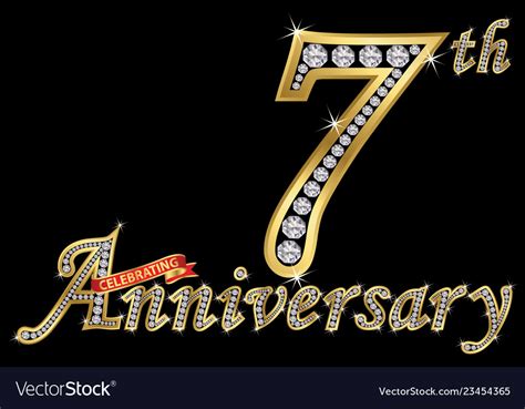 celebrating  anniversary golden sign royalty  vector