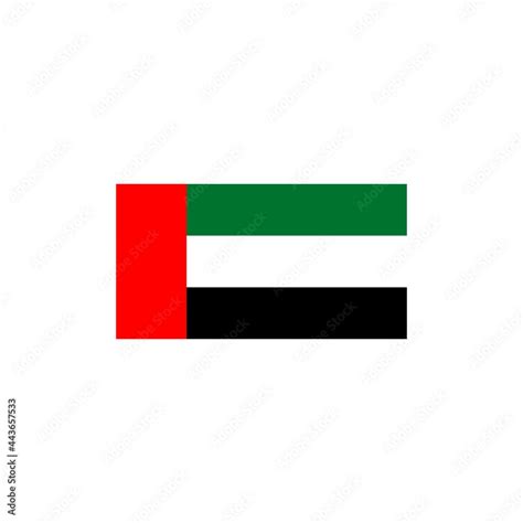 united arab emirates uae flag icon logo design template stock vector