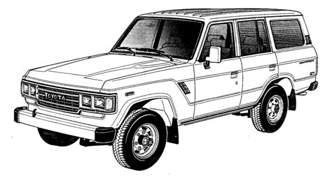 toyota land cruiser coloring pages sketch coloring page