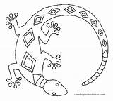Aboriginal Colouring Lizard sketch template