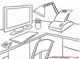 Office Coloring Pages Printable Business Sheet Title sketch template