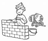 Coloring Pages Construction Wall Worker Workers Tools Colouring Building Kids Signs Preschool Drawing Gardening Sheet Color Sign Getcolorings Getdrawings Printable sketch template
