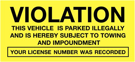violation  vehicle  parked illegally stickers safetyshop