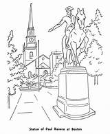 Memorial Coloring Paul Revere Pages Statue Sheets Kids Printable Boston Holiday Print Sketch Library Clipart Activity Popular Coloringhome Worksheets Honkingdonkey sketch template
