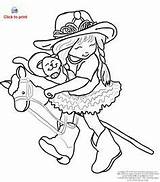 Cowgirl Coloring Pages Party Sheets Cowboys Getcolorings Cowboy Kids Girls Girl Little Horse Color Draw Birthday Printable Print sketch template