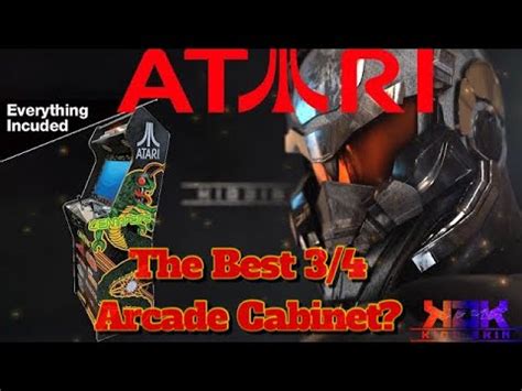 micro center atari arcade retro gaming cabinet   youtube