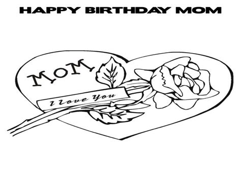 happy birthday mom coloring page heart coloring pages mom coloring