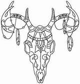 Skull Deer Coloring Pages sketch template