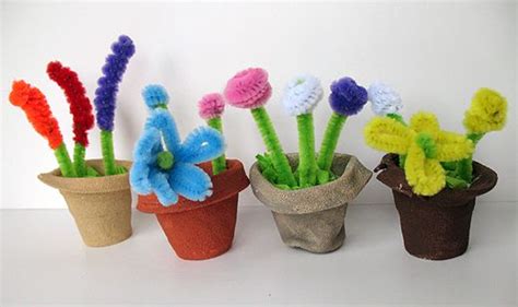 kids craft spring flower pots  crafts  amanda  immagini