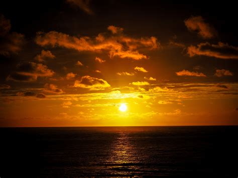 무료 이미지 연안 자연 대양 수평선 구름 태양 해돋이 일몰 햇빛 새벽 황혼 Abendstimmung