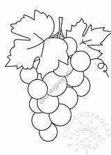 Grapes Coloringpage sketch template