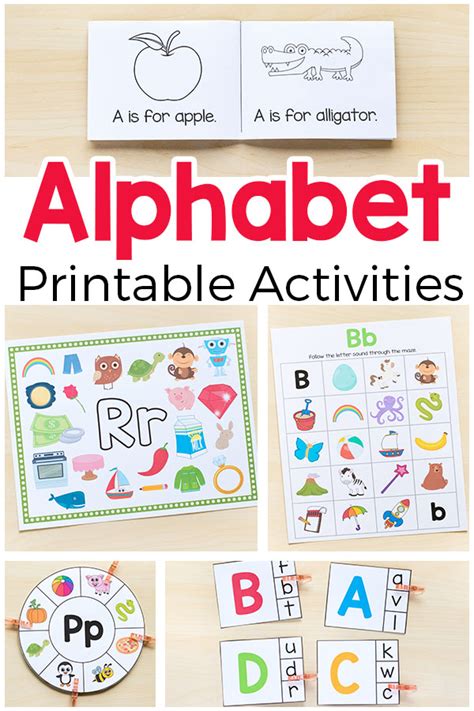 alphabet printables  activities  preschool  kindergarten