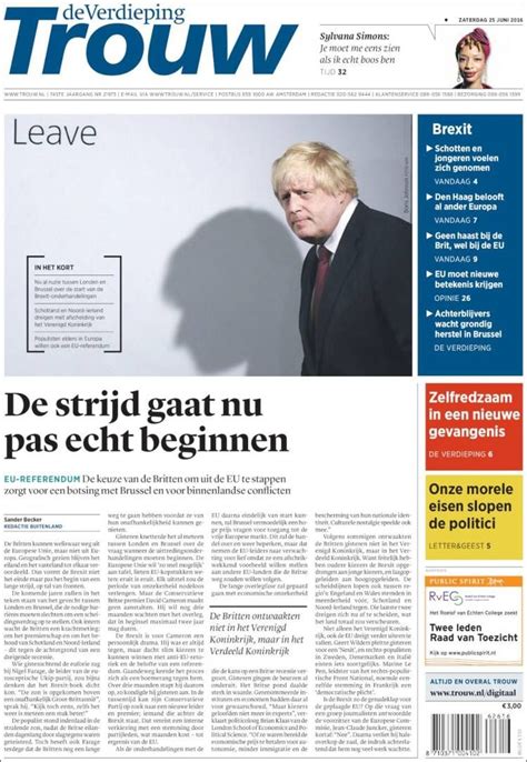 newspaper trouw netherlands newspapers  netherlands todays press covers kioskonet