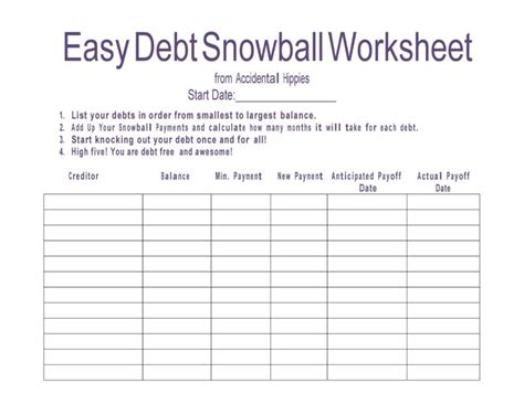 debt snowball spreadsheets forms calculators