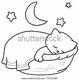 Basket Clipart Cat Sleeping Cute Coloring Inside Illustration Sleep Stock Shutterstock Editorial Clipground sketch template