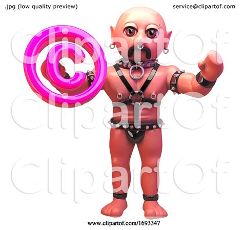 3d cartoon gay leather fetish man in bondage lgbt outfit