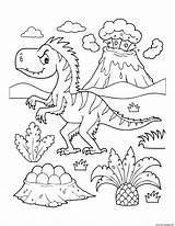 Volcano Prehistoric Erupting Feathered sketch template