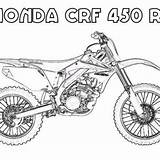 Honda Crf Motorcross Mewarnai Kros Dibujo sketch template
