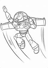 Buzz Lightyear Coloring Pages Printable Toy Story Flying Kids sketch template