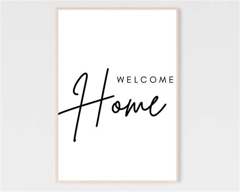 home printable  home sign  home wall etsy