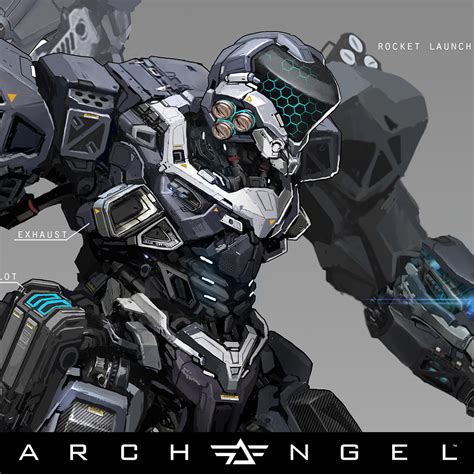 artstation archangel mech concept