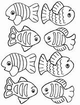 Fish Coloring Pages Crafts Little Sea Kids Visit Creation Template Cute Under sketch template