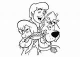 Doo Scooby Fred Shaggy sketch template