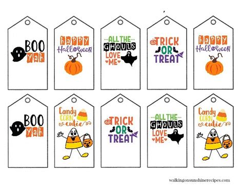 halloween treat bag tags printable printable word searches