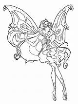 Enchantix Colorea Winx Amigas sketch template