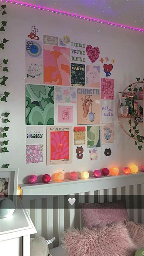 wall pink aesthetic collage   room design bedroom indie room room inspiration bedroom