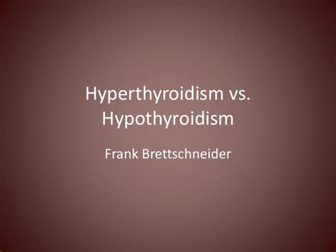hyperthyroidism vs hypothyroidism