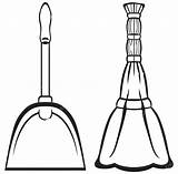 Broom Coloring Pages Clipart Outline Webstockreview Coloringtop sketch template