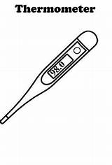 Thermometer Coloring Pages Temperature Gauges Body Color Slug Clipart Printable sketch template