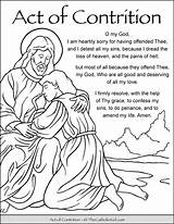 Contrition Act Prayers Thecatholickid Printout Confession Mls sketch template