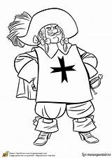 Coloriage Mousquetaire Porthos Mousquetaires Colorier Les Hugolescargot Enregistrée sketch template