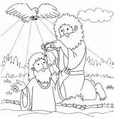 Jesus Baptism Coloring John Baptist Pages Baptized Printable Being Kids Bible Drawing Sunday Print Colouring Baptizes Story Printables Craft School sketch template