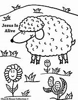Coloring Jesus Easter Alive Sheep Kids Bible Pages Church Sunday Churchhousecollection School Colouring House Sheets Printable Craft Choose Board Collection sketch template