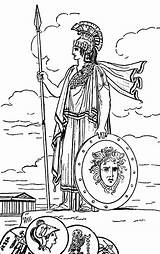Atenea Mythology Minerva Zeita Goddesses Zeus Dioses Dios Griego Grecia Griegos Mitologia Romana Din Zei sketch template