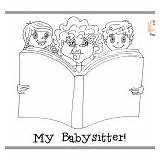 Babysitting Babysitter sketch template