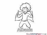 Coloring Albania Soccer Pages Fan Team Kids Sheet Title Sheets sketch template