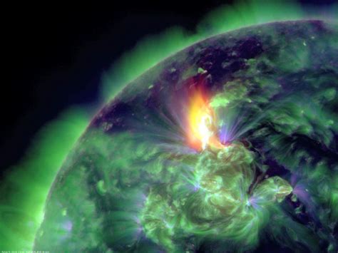 solar flare spectacular solar storm reaches earth pictures cbs news