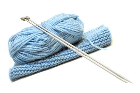 knitting needles yarn  knitting cloth stock photo image  vivid